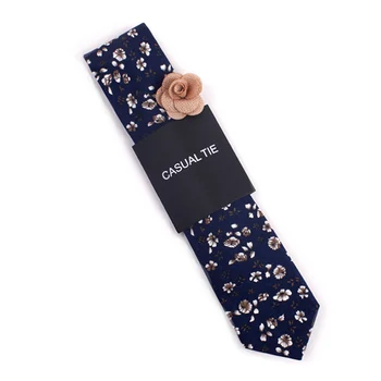 Noua Moda Barbati Imprimare Florale Cravată Costum Legături slabe Subțire de Bumbac Gât Cravată Cravată pentru Nunta Petrecere de Crăciun Gravata Masculina