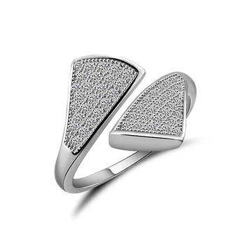 Noua moda bijuterii floare. Femei argint dimensiune inel reglabil. Solid 925 de argint orbitor zircon inel. Cadou de crăciun