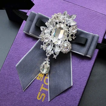 Noua Moda Cravata Mire Minunat Diamant Papion Nunta, Petrecere De Aniversare Cadouri Elegante Fluture De Mătase Fire Gravata Papion