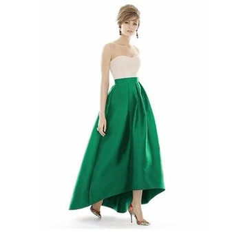 Noua Modă Maxi Fusta Lunga Etaj Lungime Doamnelor Fuste Asimetrice Verde Smarald Saias Longa 2017 Femininas Formale Jupe