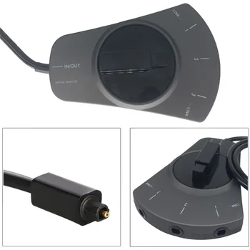 Noua Optică Digitală Audio Comutator 3-Way Cablu Selector SPDIF Toslink Cablu Hub pentru CD player GDeals