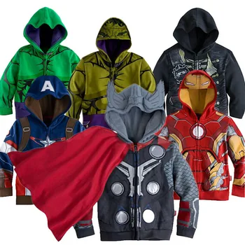 Noua Toamna Avengers Jacheta Copii Iran Om Haine Pentru Baieti Thor Haine Copii Baby Captain America Haina Hulk 90-130cm