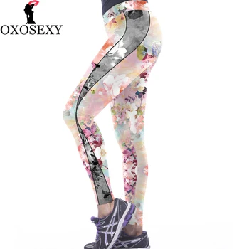 Noua Toamna Iarna Fitness Legging Bujor Pictură în Ulei de Artă Leggins Femei Jambiere Digitale Imprimate Jambiere femei pantaloni Lycra 190