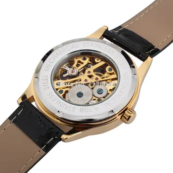 Noul ceas mecanic FSG8094M3G1 en-Gros barbati ceas populare cu design de culoare de argint, cu aur culoare numere romane,schelet,