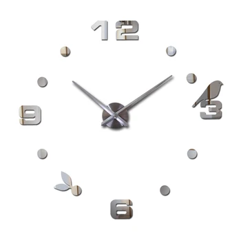 Noul hot-transport gratuit cuarț vânzare tăcut perete ceas interesant 3d diy home decor ceasuri numeral roman de arta autocolante unice