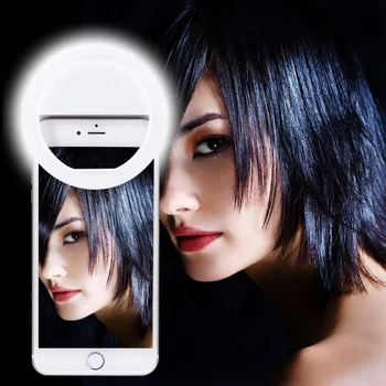 Noul LED Selfie Inel de Lumina Cu incarcare USB-Up Fotografie Flash Luminos Lampă 36pcs 3 Luminozitate pentru iPhone Samsung Telefon pe-clip
