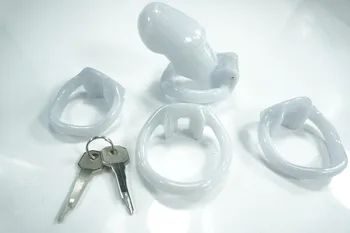 Noul silicon scrotul, penisul Stoarce pula cu bile cu inel targă set dispozitiv de Castitate robie cusca cu 4 inel CB6000 jucărie sexuală pentru bărbați