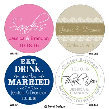 Nunta personalizate Etichete Autocolante 100buc, Data Nuntii si Numele, Monograma, Laser Decor Favoruri
