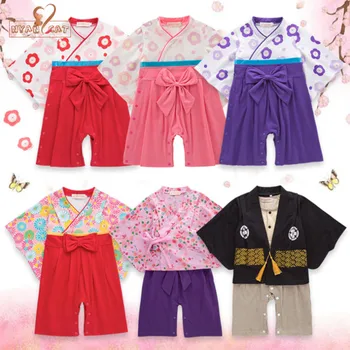 NYAN PISICA Copii Japonez Stil Kimono Copii Fete Băieți 5 Tipuri copil pentru Sugari din Bumbac Kimono Băieți Salopeta Costum de Haine