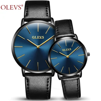 OLEVS Câteva ceasuri de Lux Femei Bărbați Impermeabil din Piele Ultra Subțire Ceas Casual Dragoste Cuarț Ceas de mână Pentru 1BUC Pret