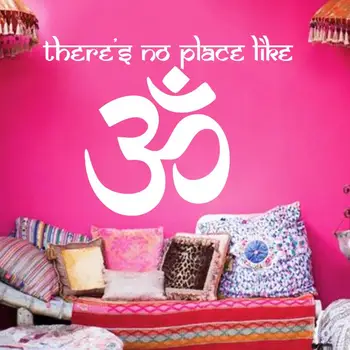 Om Shanti Om Simbol Hinduism Vinil autocolant Perete Yogs Namaste decor Acasă Decalcomanii de Pace Indian autocolante Aum Namah Shivaya