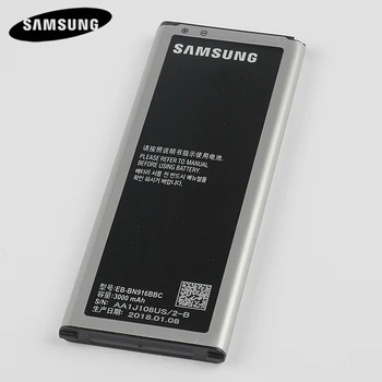 Original, Baterie EB-BN916BBC Pentru Samsung GALAXY NOTE4 N9100 N9108V N9106W Nota 4 Originale Acumulator de schimb NFC 3000mAh