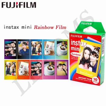 Original Fujifilm 10 foi Instax Mini Curcubeu Film Instant hârtie foto pentru Instax Mini 8 7 25 50 90 9 SP-1, SP-2 Camera