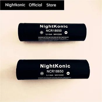 Original Nightkonic 4 BUC 18650 Acumulator 3.7 V Li-ion Baterie Reîncărcabilă NEGRU Flat top + 1 BUC (EU/NOI) 2/4 slot Încărcător