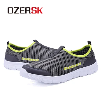 OZERSK Brand Respirabil Barbati Pantofi sport Barbati Jogging Plasă de Vara cu Ochiuri Adidasi Sport Slip-on Pantofi de Atletism Transport Gratuit