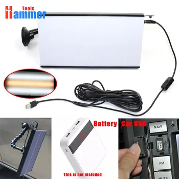 PDR Eliminarea Paintless Dent de Reparare USB Linie de LED-uri Lumina Bord Zero Reflector Set