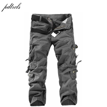 PDTXCLS 2018 Top Moda Multi-Buzunar Solid Mens Pantaloni de Marfă de Înaltă Calitate pentru Bărbați Pantaloni Dimensiune 28-42