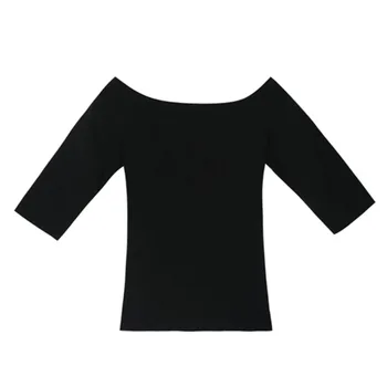 Pe umăr topuri pentru femei topuri de bumbac tricou Slash-neck t-shirt femei tricou de vara tricou femme sexy tricouri 2018