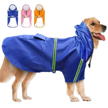 Pelerina de ploaie Pentru Câini Câine Strat Impermeabil Jacheta Reflectorizanta Mici Mijlocii Mari Câine haine de Ploaie, Haine de câine de companie poncho de îmbrăcăminte S-5XL