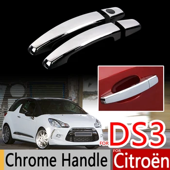 Pentru Citroen DS3 Mâner Cromat Acoperă Trim Set de 2 COPS DS 3 Cabrio Accesorii Auto Stickere Auto Styling 2009-2016 2010 2013