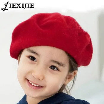 Pentru copii de înaltă calitate, lână berete, palarii fete pictor capac versiunea coreeană lână pălărie muguri de toamna iarna de cald capac de culoare de moda