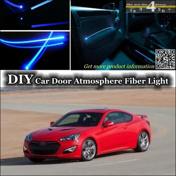 Pentru Hyundai Genesis Coupe interior de Lumină Ambientală Reglare Atmosfera de Fibra Optica Trupa Lumini Interior Usa iluminare Panou Refit
