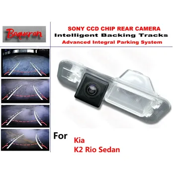 Pentru Kia K2 Rio Sedan CCD Auto Backup Camera foto de Parcare Inteligent Urmele Dinamice de Ghidare din Spate Vedere aparat de Fotografiat