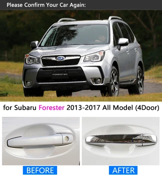 Pentru Subaru Forester 2013 - 2017 de Lux Chrome Mânerul Ușii Capacului Ornamental Set 2016 Accesorii Auto Stickere Auto Styling