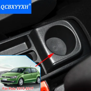 Pentru VW Polo 2013-2017 Auto-Styling ABS Cu PU Auto Cotiera Centrală Magazin de Conținut Cutie de Depozitare Cu Suport pentru pahare Scrumieră Accesorii