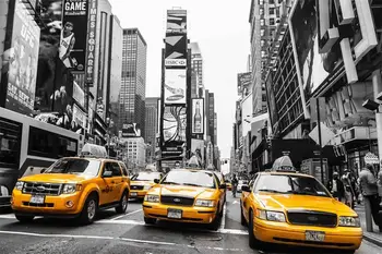 Personalizat Canvas Wall Decoals New York Poster NY Taxi NR.1 Autocolante De Perete Taxi Stradă Tapet Birou Murală Craciun Decor