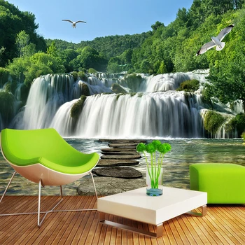 Personalizat Chinoiserie gazete de Perete Peisaj Cascada 3D Stereo Murală de Fundal de Perete Living Home Decor Tapet Pentru Pereti 3D