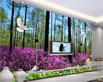 Personalizat murală fotografie 3d tapet living flori de Pădure decor acasă pictura imagine 3d picturi murale tapet pentru perete 3 d