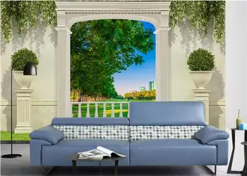 Personalizate 3d foto murale 3d tapet grădină, terasă grassl vedere stabilirea decor de perete pictura picturi murale 3d wallpaper 3d pentru pereti