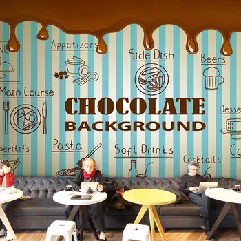 Personalizate 3D stereo fotografie tapet cafenea restaurant ceai cafe brutărie magazin mic Dejun desene animate minimalist mare tapet mural