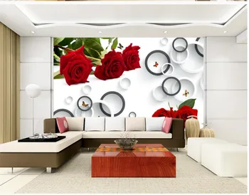 Personalizate 3d tapet mural fondul tv 3d tapet floare trandafir tapet personalizat picturi murale picturi murale 3d