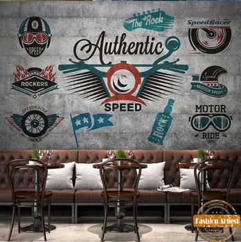 Personalizate de epocă motor de viteză tapet rocker cursa murale marca tv canapea dormitor, camera de zi cafe-bar restaurant fundal