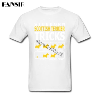 Peste Dimensiunea Scottish Terrier Hip Hop Tricouri Barbati Baiat Bumbac Maneca Scurta Barbati Tricou Familie Haine Topuri