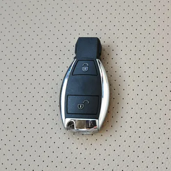 Piele naturala Cheia de la Mașină Caz Acoperire Pentru Mercedes Benz W203 W124 W202 W210 W211 W204 2 Smart Buttoncar capac cheie Cheie Accesorii