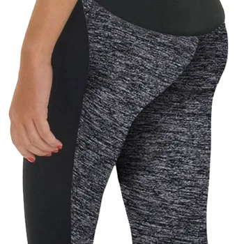 Plus Dimensiune Negru/Gri Fitness pentru Femei Jambiere Pantaloni de Antrenament de Înaltă Talie Jambiere Doamnelor Sportive Jambiere uscare Rapidă Pantaloni