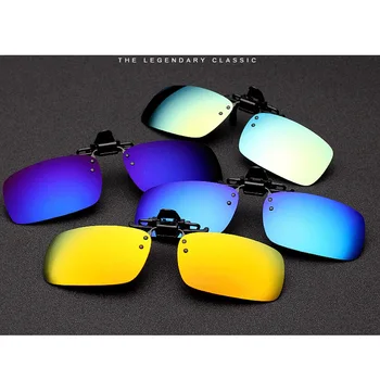 Polaroid ochelari de Soare Clip Marca Lentile Polarizate Bărbați Femei Acoperire Clip pe Noapte Viziune ochelari de Soare de Conducere de Sticlă