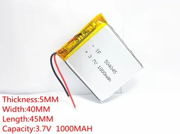 Polimer baterie de 1000 mah 3.7 V 504045 smart home MP3 boxe baterie Li-ion pentru dvr,GPS,mp3,mp4,telefon mobil,vorbitor