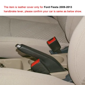 PONSNY Masina frâna de mână Acoperă Caz pentru Ford Fiesta 2009-2013 Auto frana de mana din Piele Mânere Acoperi