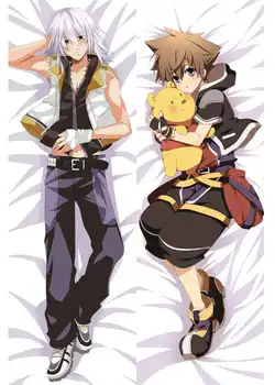 Popular joc kingdom hearts Personaje anime riku & sora & xion pernă acoperă corpul față de Pernă