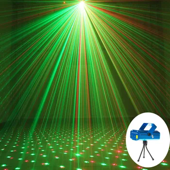 Portabil Mini multi-LED Laser Proiector Lumina de Scena Auto / Voce Xmas DJ Petrecere Acasă Nunta LED Laser Stage Light Proiector