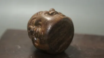 Porțelan fin Parfumat Lemn Sculptat Excelent vechi Manopera Patru fața Statui ale lui Buddha Cap