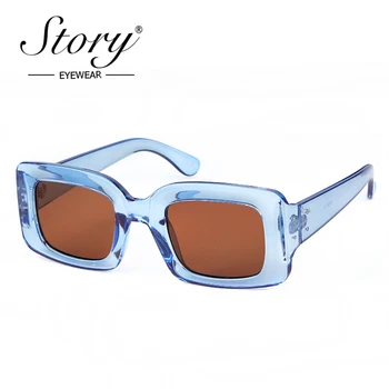 POVESTEA 2018 Vintage Retro Mic Pătrat ochelari de Soare de Brand Designer de Moda Leopard Cadru Dreptunghiular Ochelari de Soare Femei UV400 Nuante