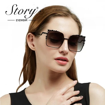 POVESTEA de Lux ochelari de Soare pentru Femei Big Cadru Gradient UV400 Sexy si Damele de ochelari de soare occhiali da talpa Alungarea Stil de Ochelari de Soare de sex Feminin