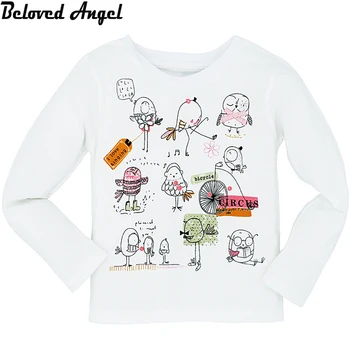 Primavara Toamna Desene animate cu Maneca Lunga Topuri Băieți Fete Print T-shirt de Brand Copii Pulover Copii Imbracaminte Casual Teuri Haine pentru Copii
