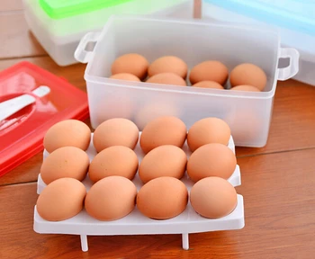 Produse Creative ou cutie poate ține 24buc ouă portabil dublu de ouă de plastic cutie de depozitare mai clare