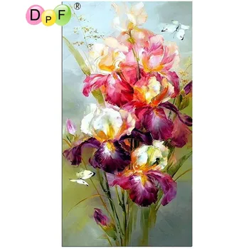 Produse pentru meserii diamant broderie flori colorate iris Pictura pietre mozaic kit Imagini de cristale model hobby